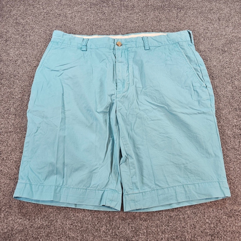 Polo Ralph Lauren Mens 33 Chino Shorts Turquoise Blue‎ Flat Front Cotton 15154